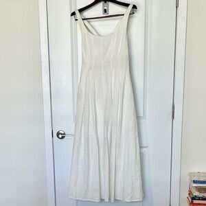 SHEIN Cream Scoop Neck Sleeveless Maxi Dress
